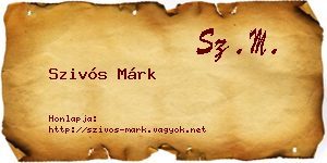Szivós Márk névjegykártya